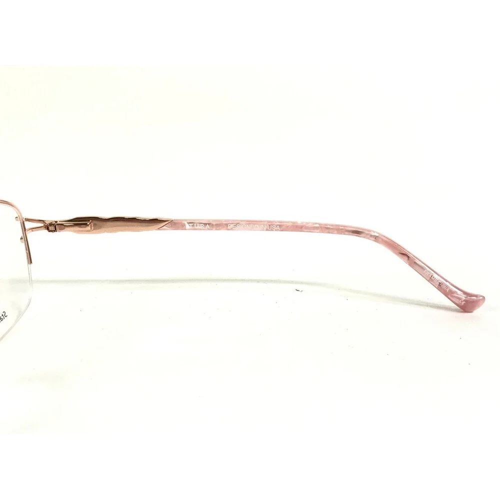 Tura Eyeglasses Frames R238 DGN Dark Gunmetal Rose Gold Crystals 59-18-145